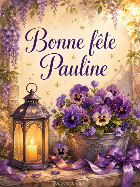 Carte bonne fĂȘte Pauline