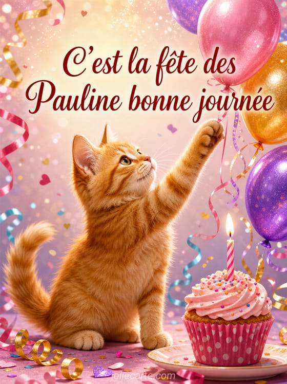 Carte bonne fĂȘte Pauline