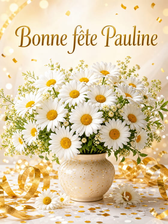 Carte bonne fĂȘte Pauline