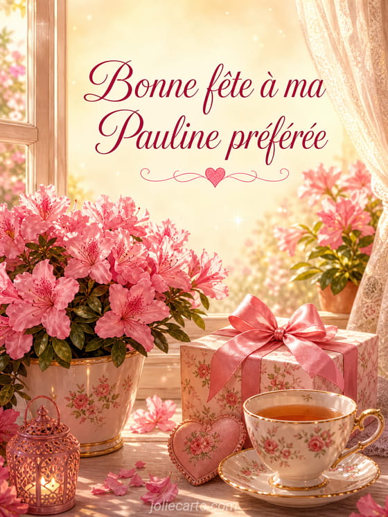 Carte bonne fĂȘte Pauline