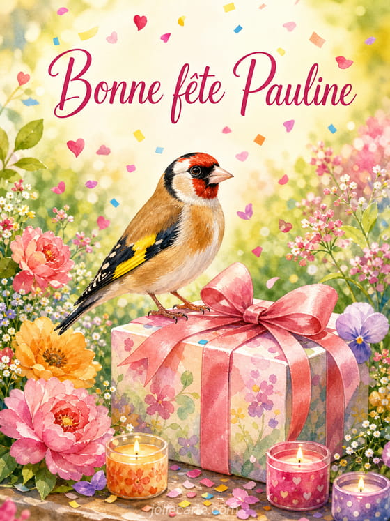 Carte bonne fĂȘte Pauline