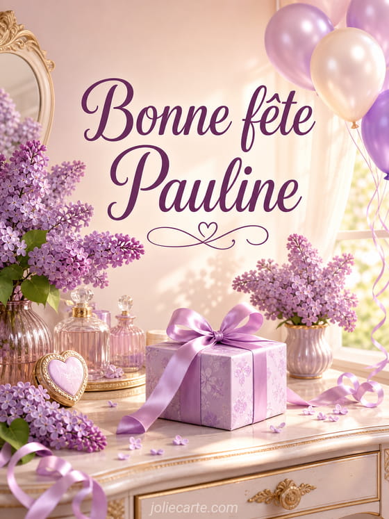 Carte bonne fĂȘte Pauline