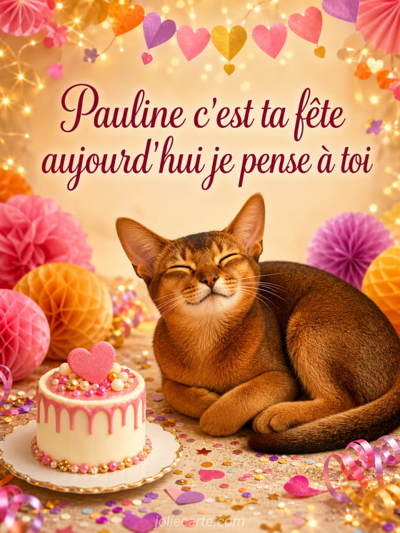 Carte bonne fĂȘte Pauline