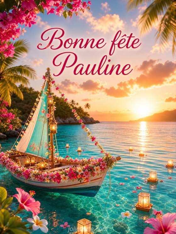 Carte bonne fĂȘte Pauline