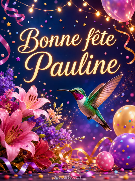 Carte bonne fĂȘte Pauline