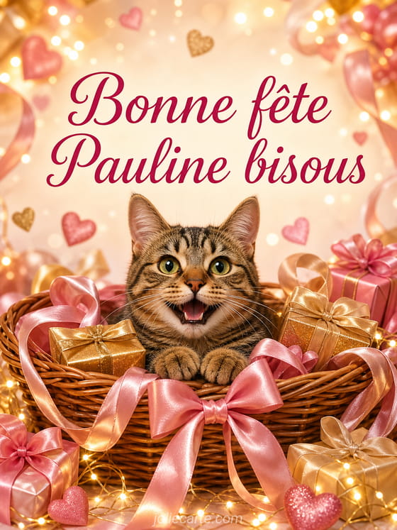 Carte bonne fĂȘte Pauline