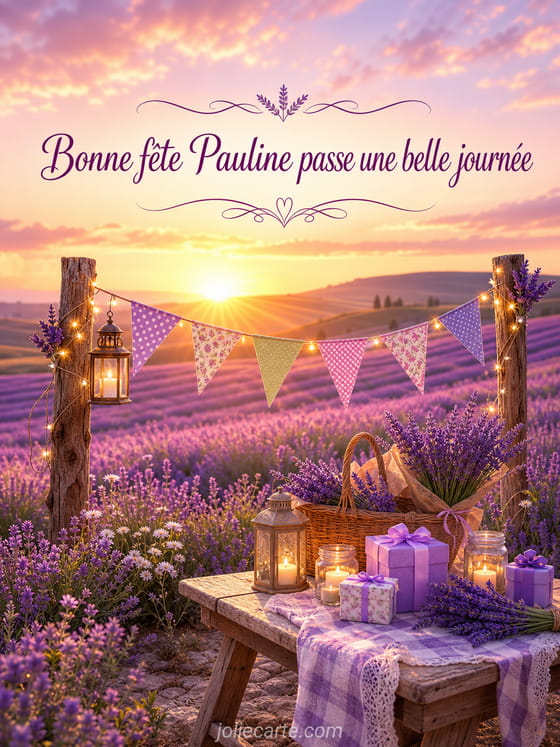 Carte bonne fĂȘte Pauline