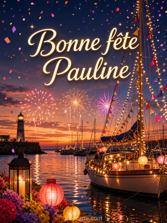 Carte bonne fĂȘte Pauline