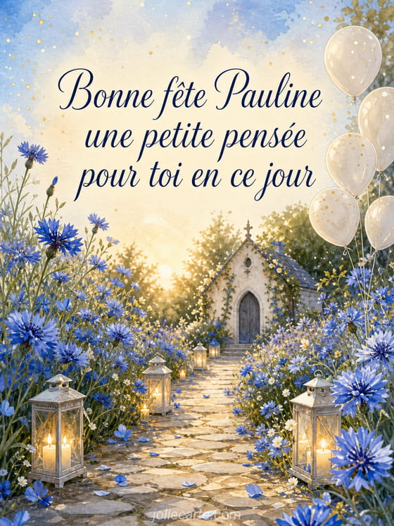Carte bonne fĂȘte Pauline