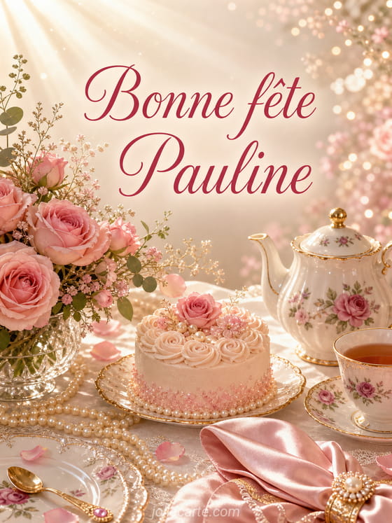 Carte bonne fĂȘte Pauline