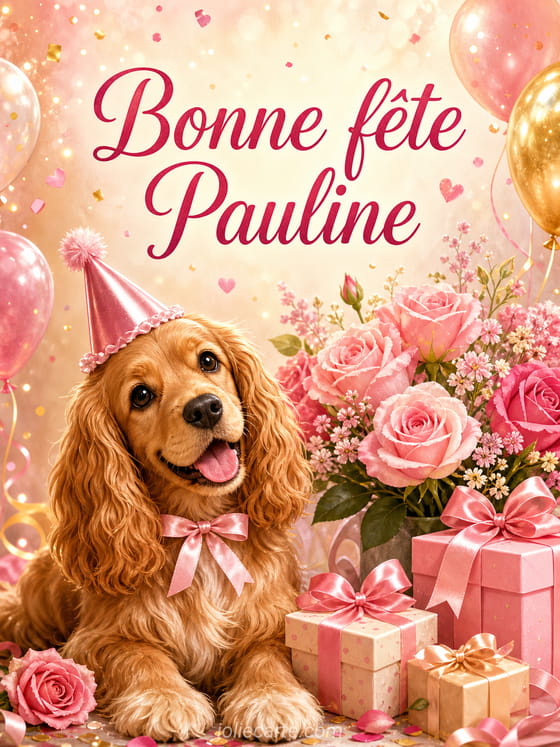 Carte bonne fĂȘte Pauline