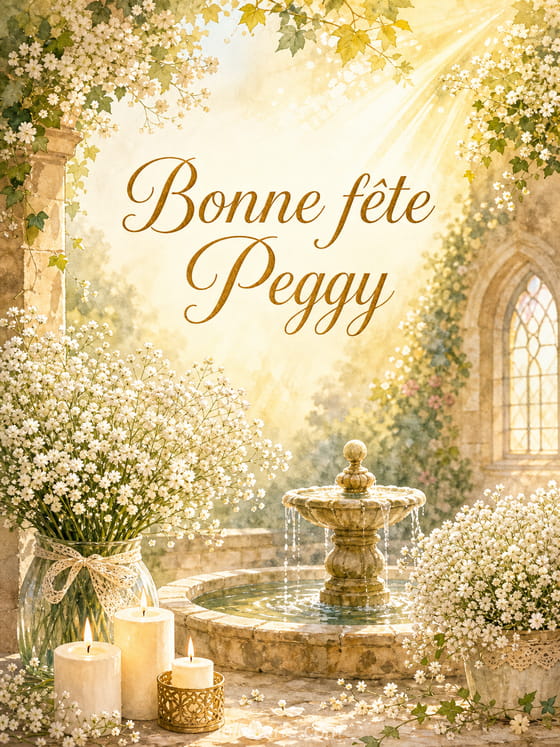 Carte bonne fĂȘte Peggy