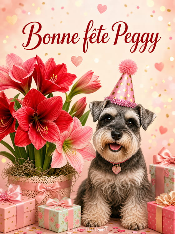 Carte bonne fĂȘte Peggy