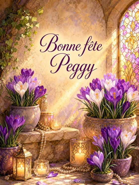 Carte bonne fĂȘte Peggy