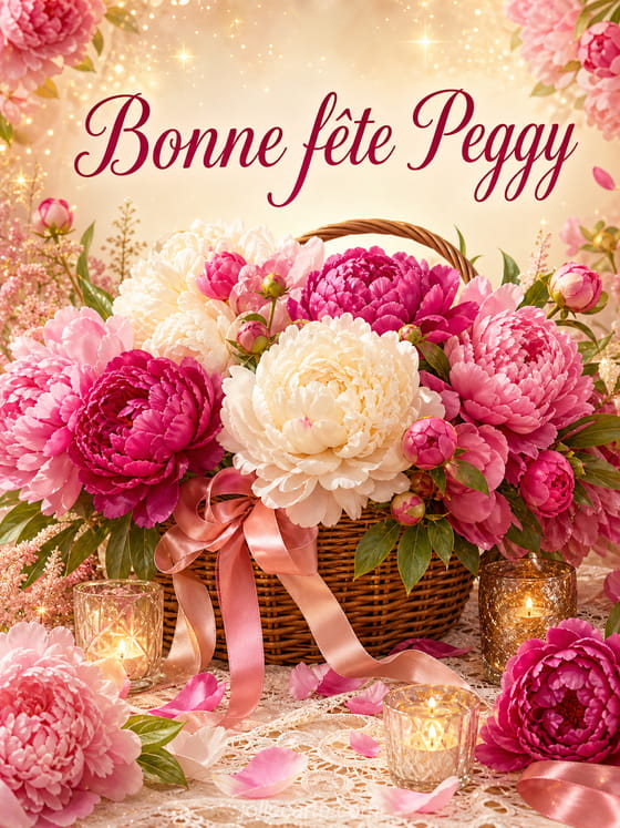 Carte bonne fĂȘte Peggy