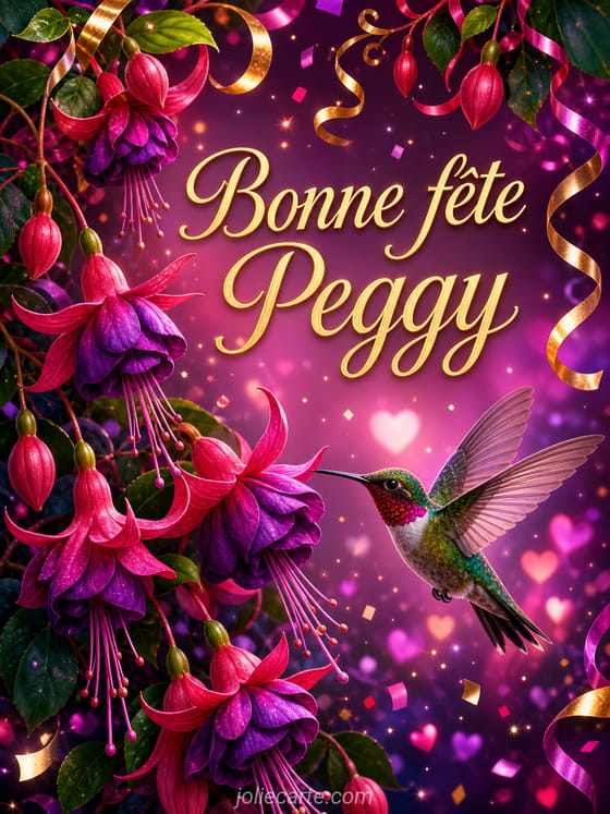 Carte bonne fĂȘte Peggy