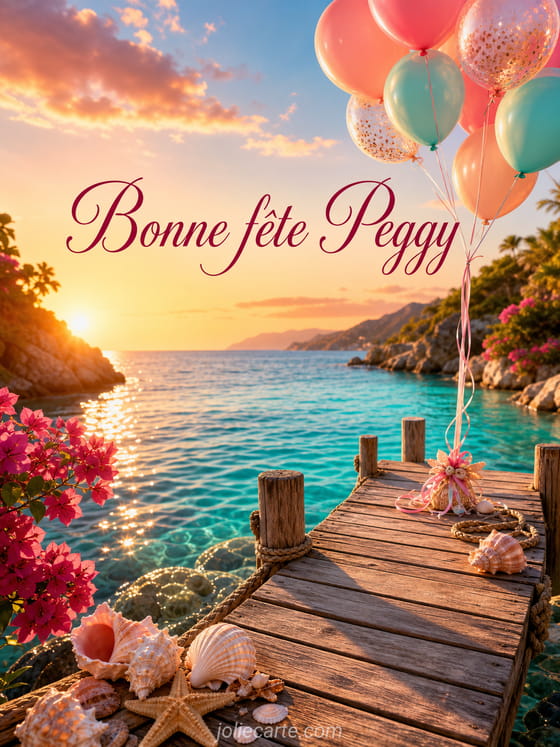 Carte bonne fĂȘte Peggy