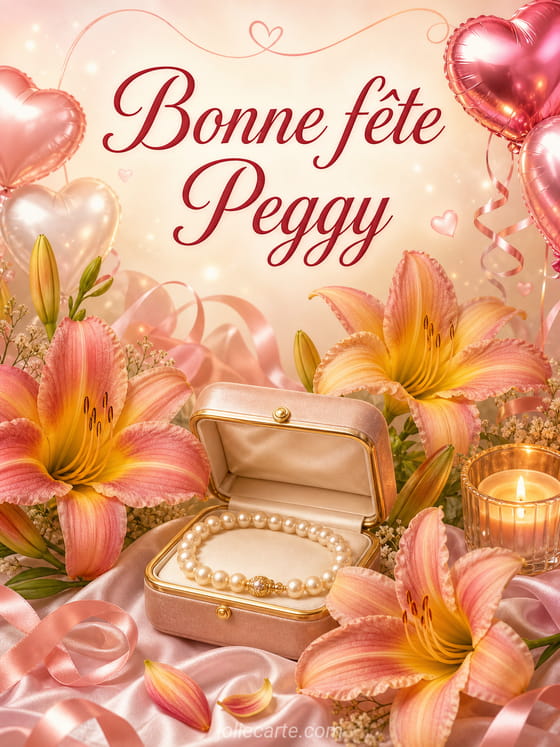 Carte bonne fĂȘte Peggy