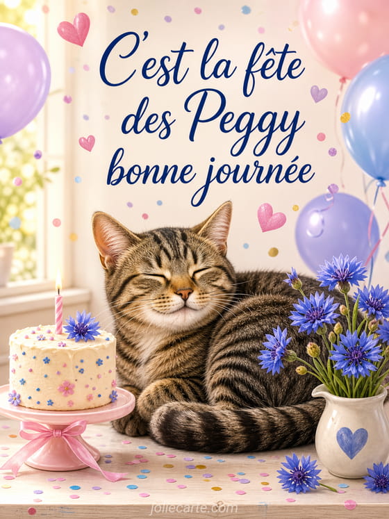 Carte bonne fĂȘte Peggy