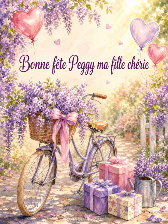 Carte bonne fĂȘte Peggy