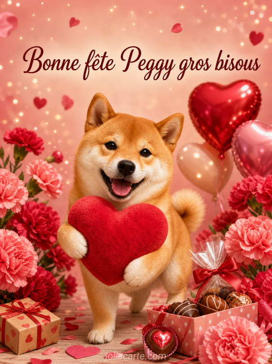 Carte bonne fĂȘte Peggy