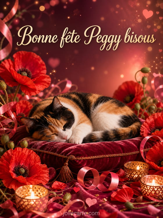 Carte bonne fĂȘte Peggy