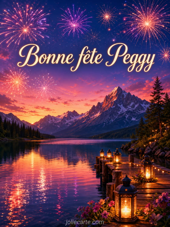 Carte bonne fĂȘte Peggy