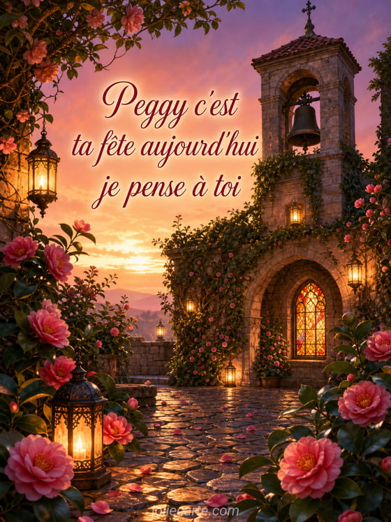 Carte bonne fĂȘte Peggy