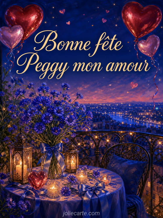 Carte bonne fĂȘte Peggy