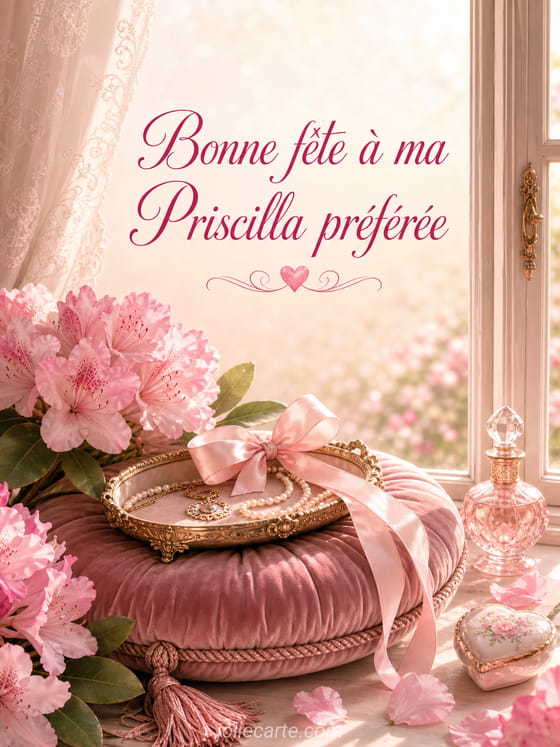 Carte bonne fĂȘte Priscilla