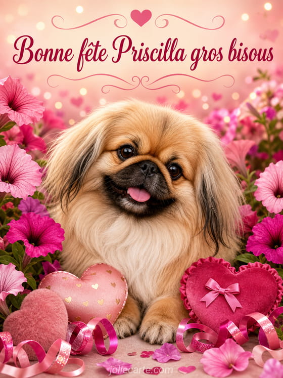 Carte bonne fĂȘte Priscilla
