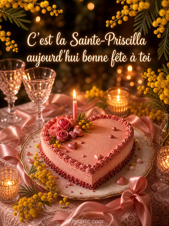 Carte bonne fĂȘte Priscilla