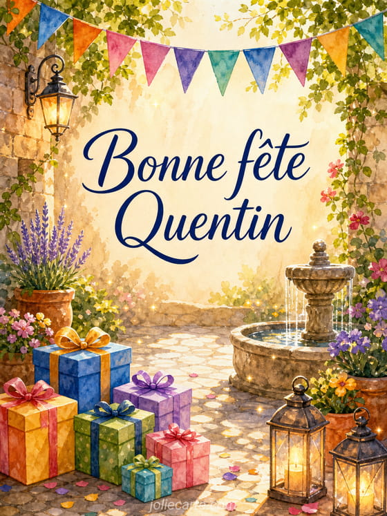 Carte bonne fĂȘte Quentin