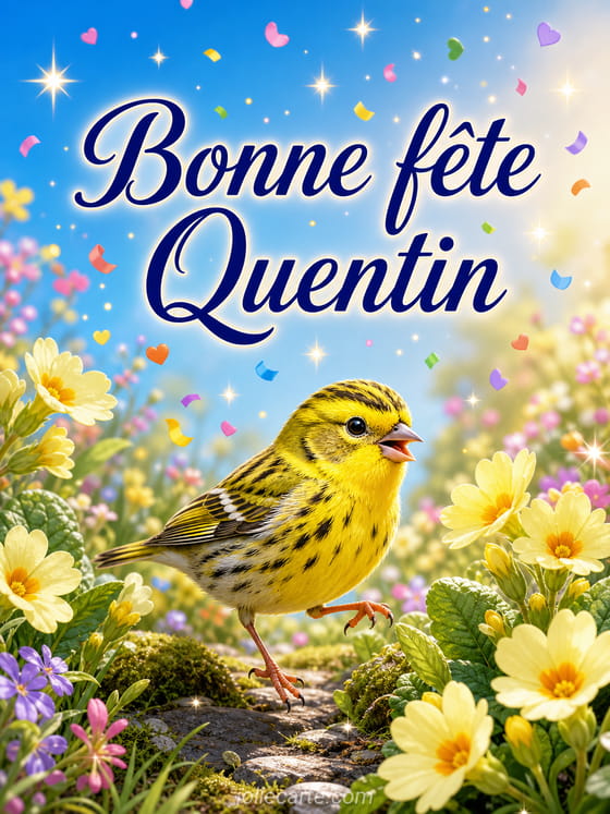 Carte bonne fĂȘte Quentin