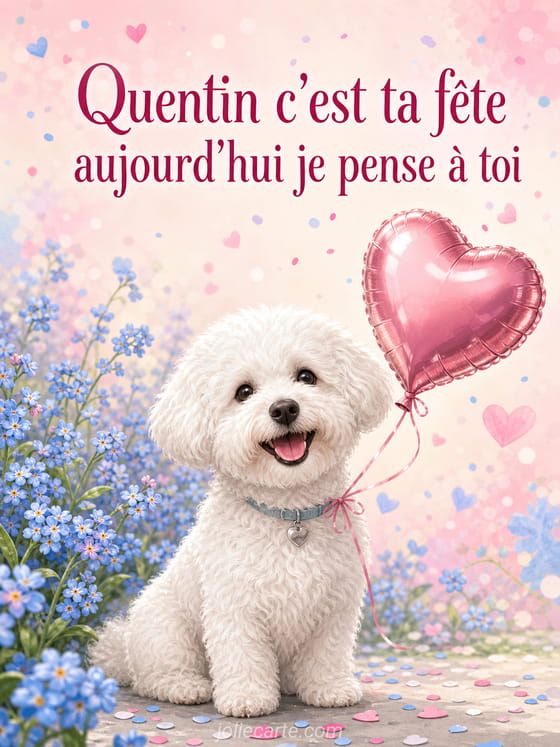 Carte bonne fĂȘte Quentin
