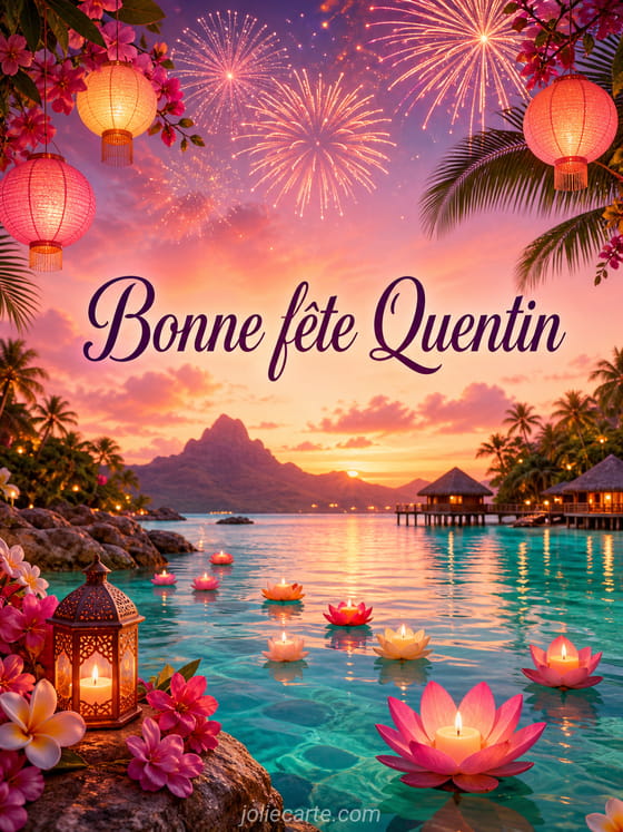 Carte bonne fĂȘte Quentin