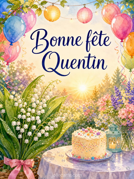 Carte bonne fĂȘte Quentin