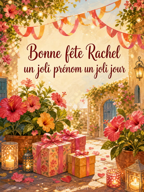 Carte bonne fĂȘte Rachel
