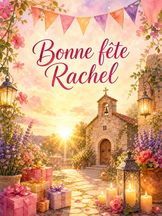 Carte bonne fĂȘte Rachel