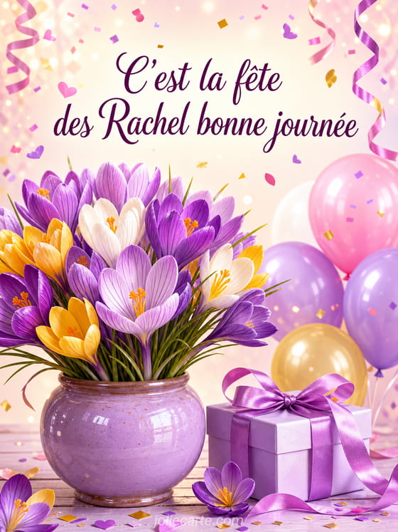 Carte bonne fĂȘte Rachel