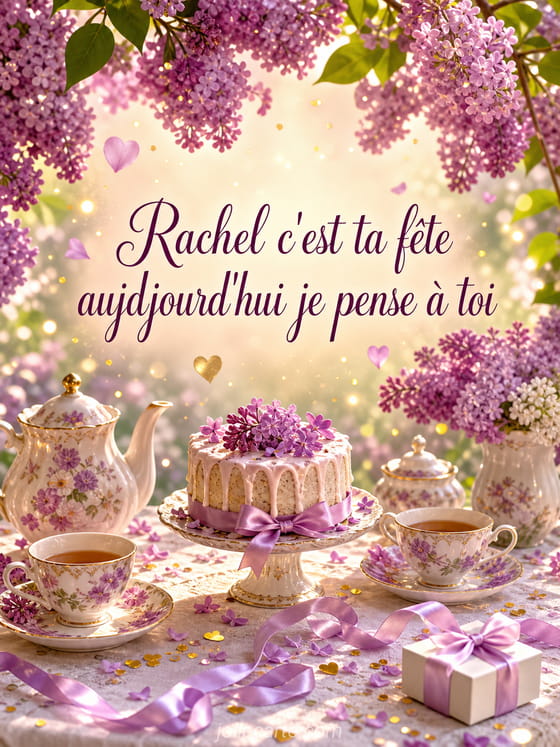 Carte bonne fĂȘte Rachel