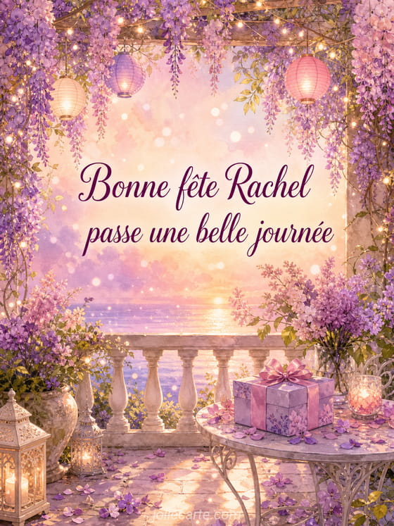 Carte bonne fĂȘte Rachel
