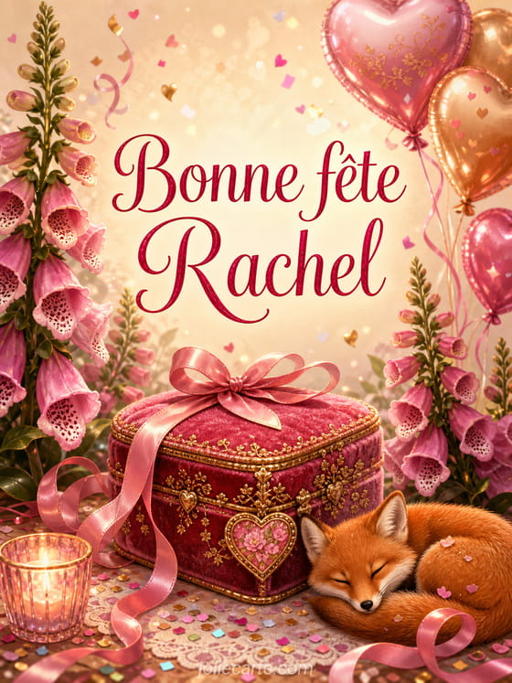 Carte bonne fĂȘte Rachel