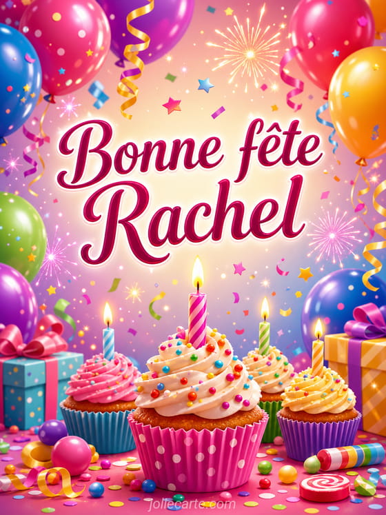 Carte bonne fĂȘte Rachel