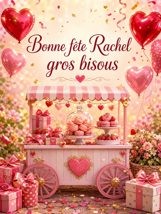 Carte bonne fĂȘte Rachel