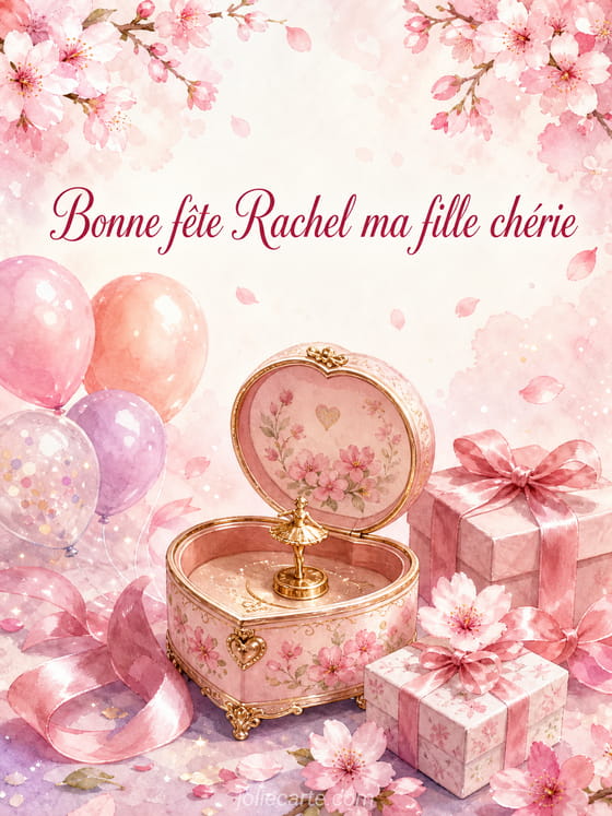 Carte bonne fĂȘte Rachel