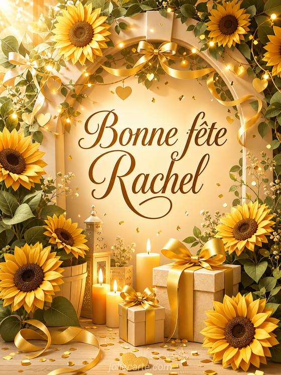 Carte bonne fĂȘte Rachel