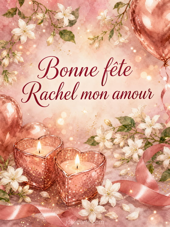 Carte bonne fĂȘte Rachel