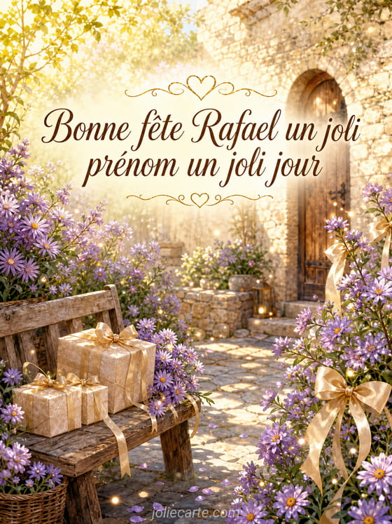 Carte bonne fête Rafael