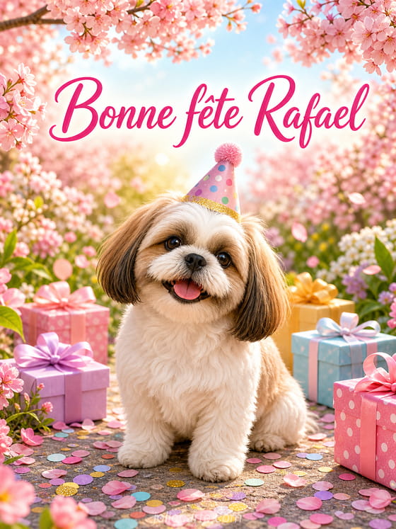 Carte bonne fête Rafael